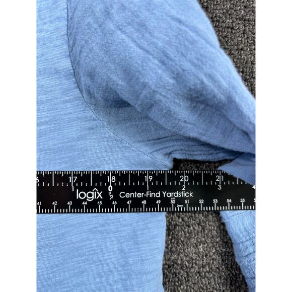 MODODOC Los Angeles Blouse Womens Size M Blue Stretch Thermal 3/4 Sleeve Tee - Picture 7 of 7
